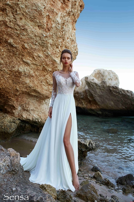 Закрытое свадебное платье Ампир (в греческом стиле) Sensa